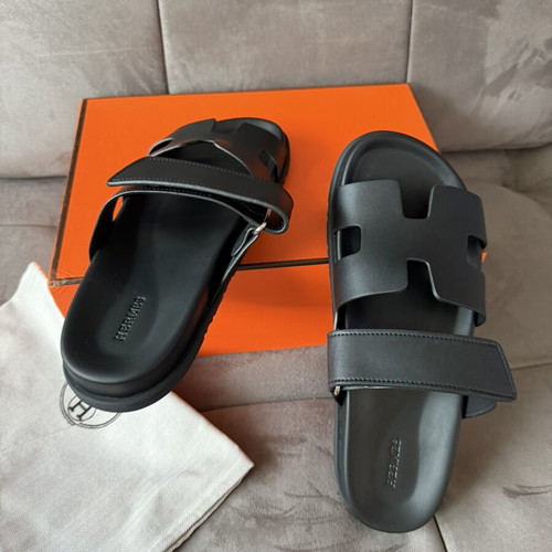 Hermes men slippers black sizes 43 and 44