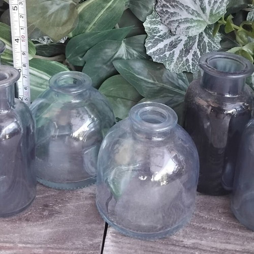 Vintage glass bottle set of 6 IKEA ÅTGÅNG 1999