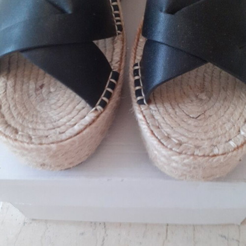 Mango espadrilles like new, leather, size 37, black