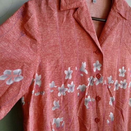 Women's shirt 100% viscose summer pink red size L like new