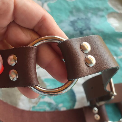 Greek Guiding Association belt, brown, size 80, for girls