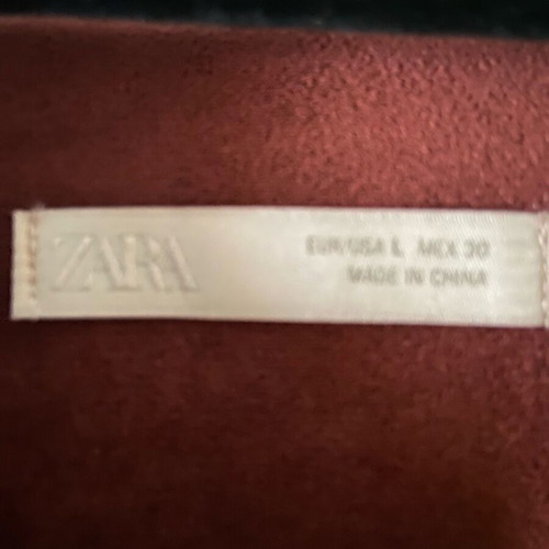 Γυναικείο γιλέκο σουεντ μπορντό Zara σαν καινούργιο, large