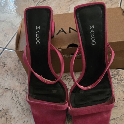 Mango mules pink used, size 38, sandals