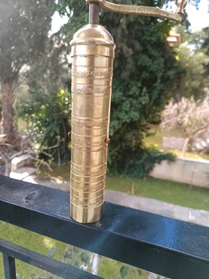 Traditional brass manual coffee grinder like new