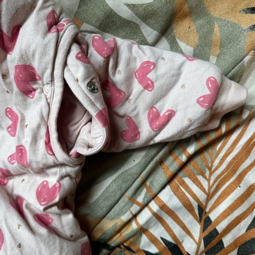 Cotton warm baby sleeping bag with feet for 6 months girl like new