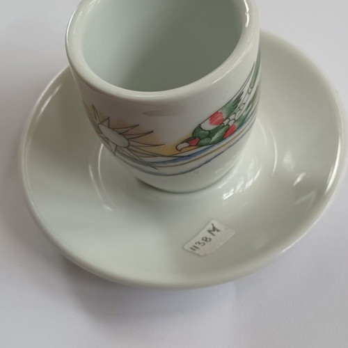 Lumidis Coffee Cup and Saucer Set with D. Mytaras Signature like new