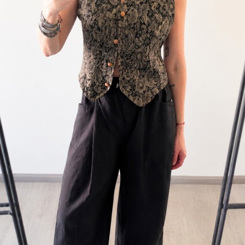 Vintage vest handmade, like new, size S, gray
