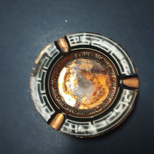 Brass ashtray used