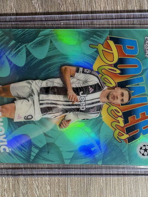 2026 Topps Chrome UCC Dusan Vlahovic Power Players Aqua κάρτα #195/199