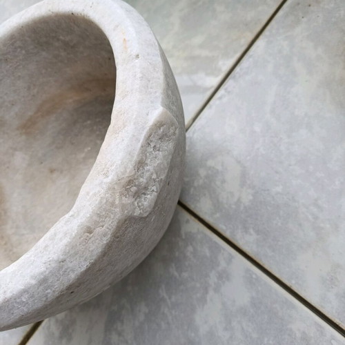 Handmade marble bowl used