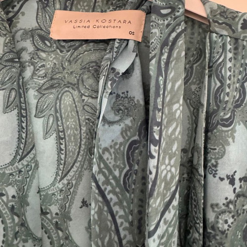 Vassia Kostara kimono like new, blue, one size