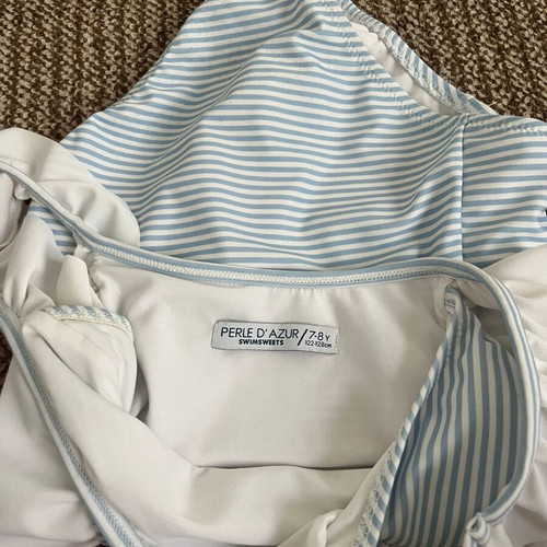 Perle d'Azur one piece swimsuit like new, blue, size 122 cm