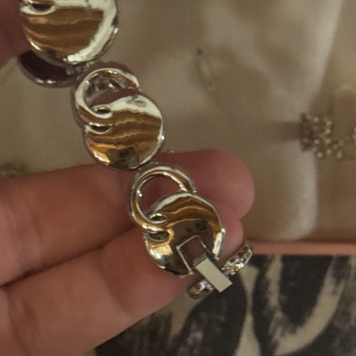 Watch, ring and long earrings set, grey
