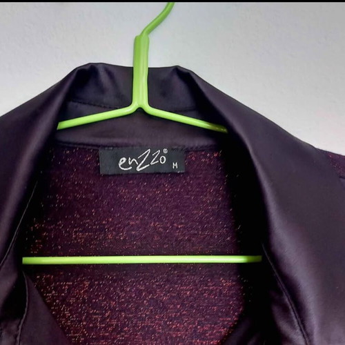 Women's shirt with integrated top used, size M, viscose, black and burgundy