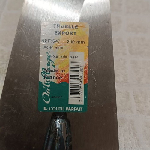 Trowel TRUELLE EXPORT REF 647 200mm new, forged with wooden handle