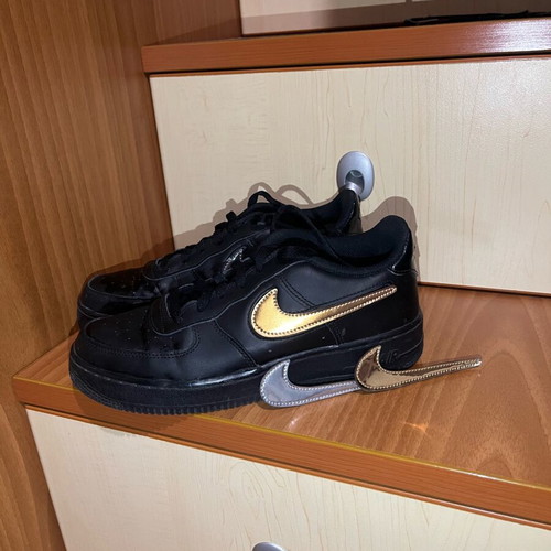 Nike Air Force women's black athletic shoes like new