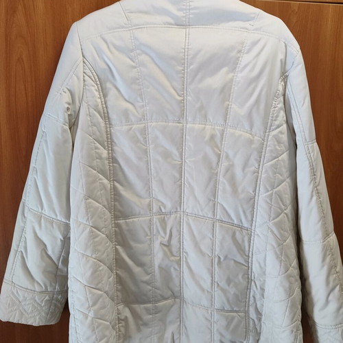 Quilted winter jacket like new, white, size L