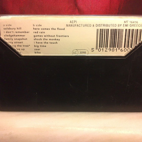 Peter Gabriel Shaking The Tree cassette used, rock