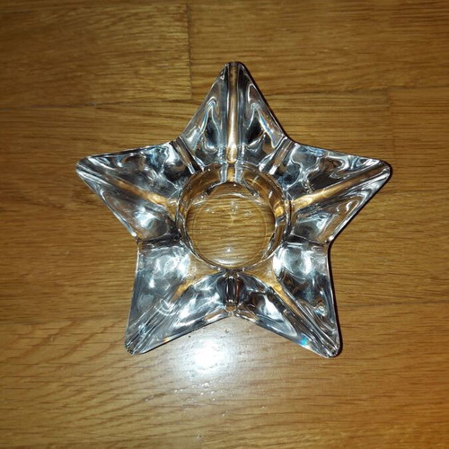 Glass star-shaped candlestick new