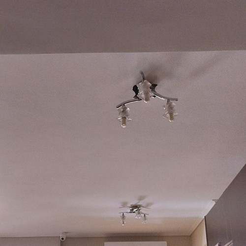 Modern ceiling lights set of 4 with LED lamps like new