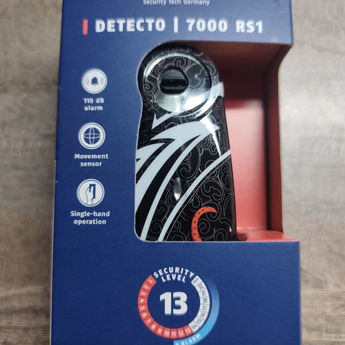 Abus Detecto 7000 RS1 Motorcycle Disc Brake Lock with Alarm Black
