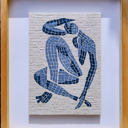 Mosaic with Ceramic Tiles New, Framed 21x30 and 36x44 cm
