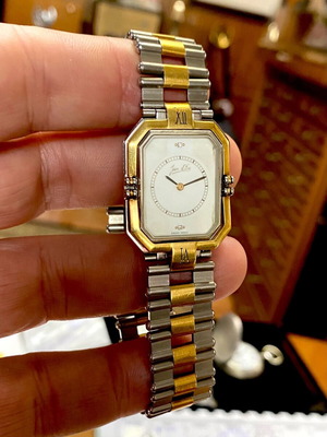 Jean Deve ρολόι χειροποίητο μεταχειρισμένο με χρυσό 18 καράτια και ζαφείρι