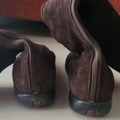 Prada Vintage 1998 Linea Rossa boots suede leather, like new