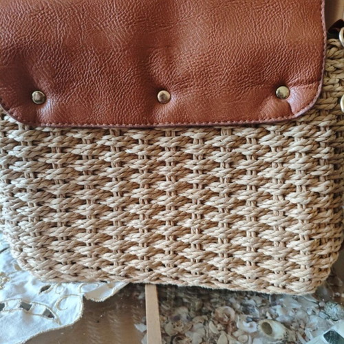 Women's handbag, beige and brown