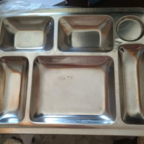 Stainless steel serving trays set of 8 like new
