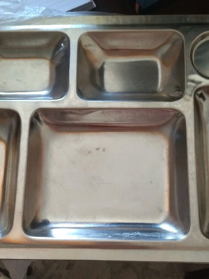 Stainless steel serving trays set of 8 like new