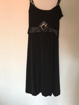 Dress black summer like new with buckle on belt