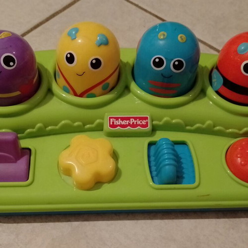 Fisher Price Boppin Activity Bugs Pop Up Toy used, baby educational