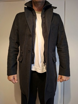 Springfield men's coat gray with removable lining like new