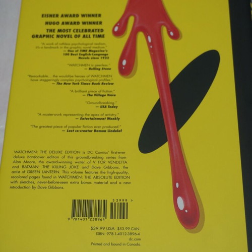 Watchmen Deluxe edition hardcover new, signed by John Higgins