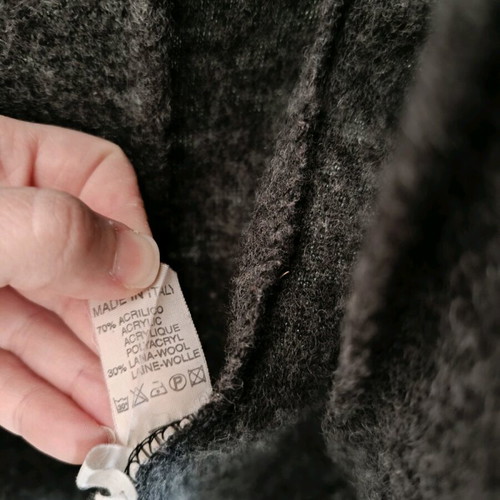 Italian outerwear used, gray jacket with collar and buttons size M
