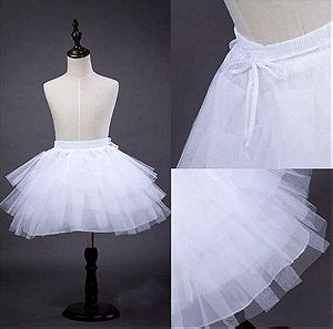 Παιδική άσπρη τούλινη φούστα