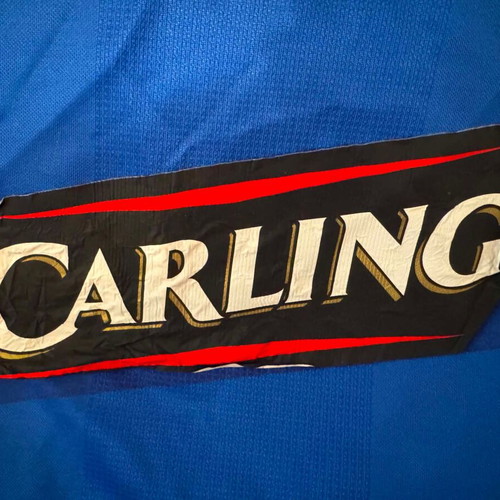 Glasgow Rangers Umbro 2003-2004 shirt with sponsor defect