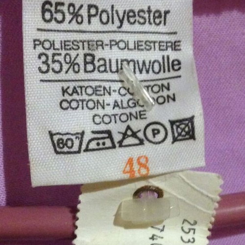 Vintage Allkauf No48 blouse new, white and purple