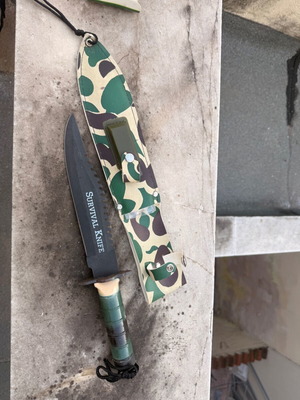 Survival knives new, set of 2 with sharpening stone