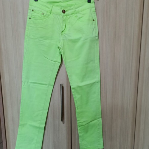 Pants XS green used with slight elasticity