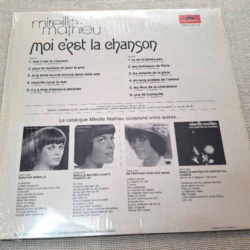 Mireille Mathieu Moi C'est La Chanson LP used, pop