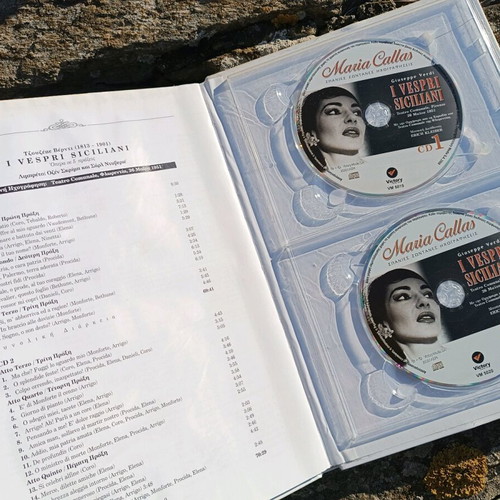 Maria Callas collection of 3 double CDs like new, rare live Verdi recordings