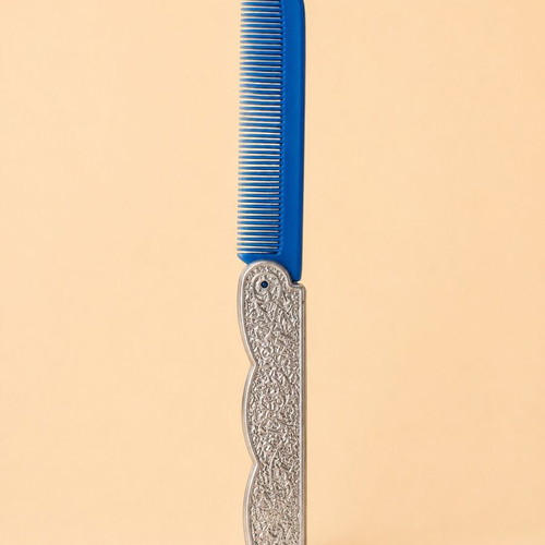 Pocket folding comb used, Art Nouveau style vintage