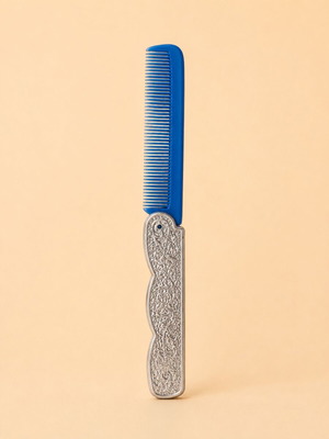 Pocket folding comb used, Art Nouveau style vintage