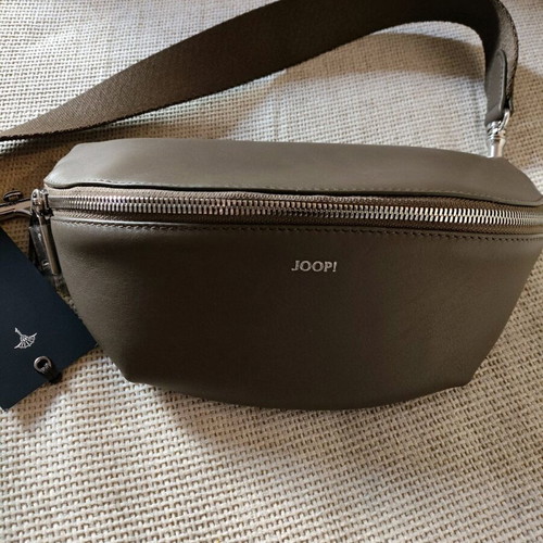 Joop! leather bum bag new, taupe color