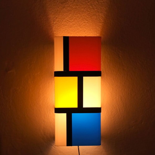 Wall Light Plexiglass Mondrian Style Bauhaus De Stijl Design new