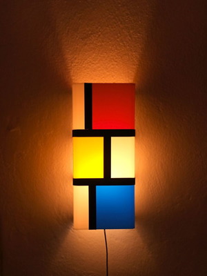 Wall Light Plexiglass Mondrian Style Bauhaus De Stijl Design new