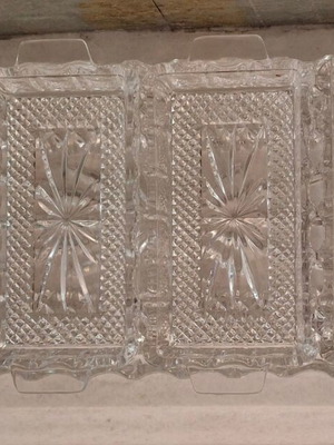 Винтидж стъклен сервиз за предястия 5 части като нов