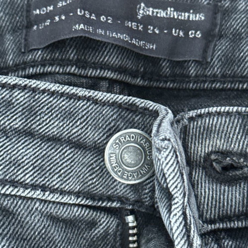 Stradivarius black faded jeans, size S